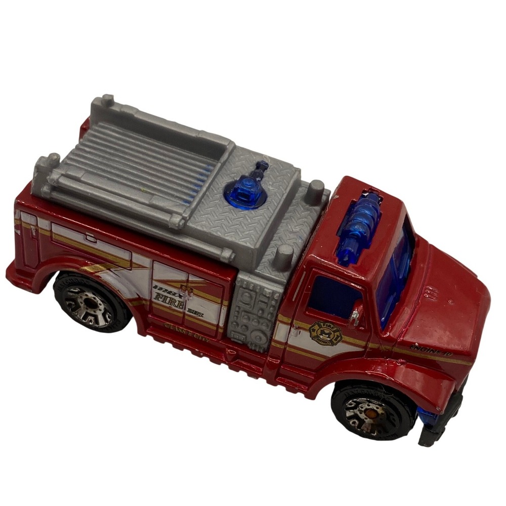 VTG Matchbox Highway Rescue Fire Truck Red Engine 10 MBX Fire‎ Dept 2002 Mattel